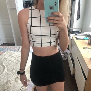 Black and White Crop Top